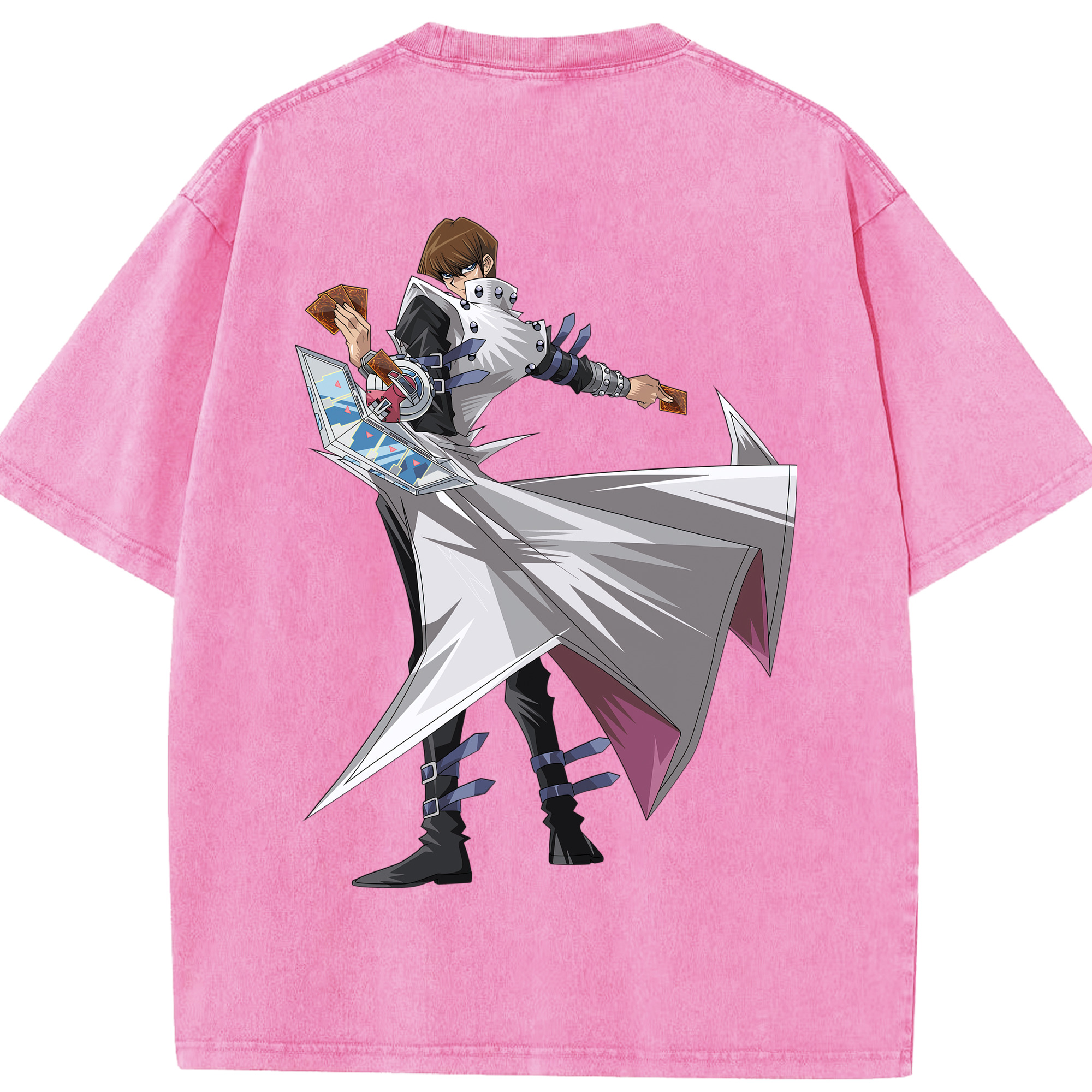 （画像用） 遊☆戯☆王 Yu-Gi-Oh! 綿100% ヴィンテージ風 半袖Tシャツ（背面プリント）